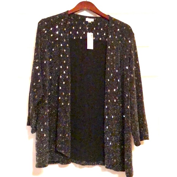 Sequins Open front Cardigan Size 14/16 - Picture 1 of 13